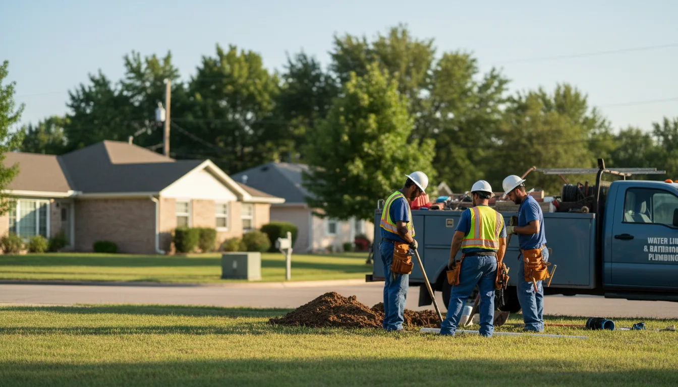 Residential water line and bathroom plumbing service in Monessen, PA
